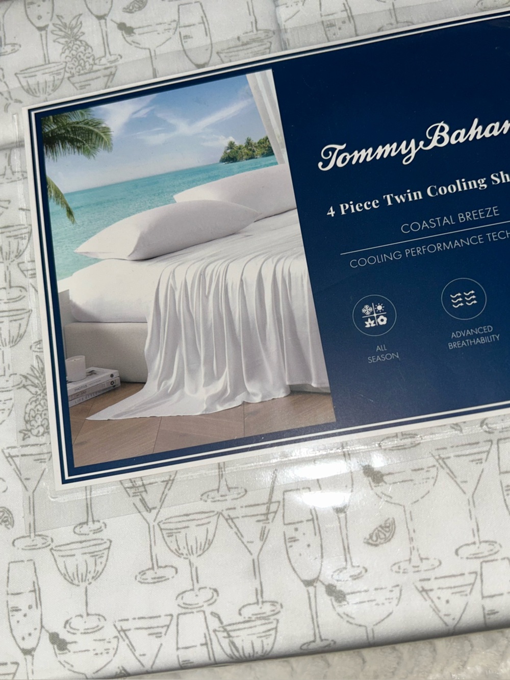 Tommy Bahama Coastal Breeze Island Time Twin Size - 4 Piece Sheet Set NEW